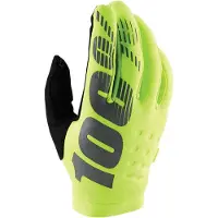 100% Brisker Off-road Gloves Jaune L Enfants