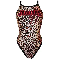 Turbo Leo Print Swimsuit Noir M Femme