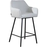 Sonstiges Bronx71 Tabouret de bar Andor gris tissu recyclé 65 - 78 cm