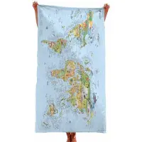 Awesome Maps Dive Map Towel Bleu