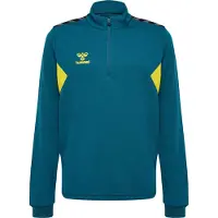 Hummel Sweat de sport jaune pastel / pétrole