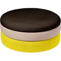 Broste Copenhagen Pond pouf jaune/beige/raisin foncé Ø68cm