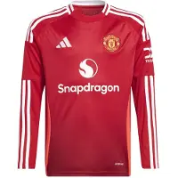 Adidas Manchester United 24/25 Home Junior Long Sleeve T-shirt Rouge 7-8 Years Garçon