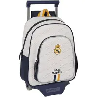 Safta Real Madrid 23/24 34x28x10 Cm 10l Wheeled Backpack Blanc Enfants