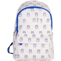 Milan Sac à dos d'école beige avec motif de chouettes, 9,5 l