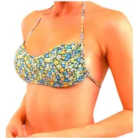 Rhythm Carrie Tan Line Bandeau Bikini Top Noir M Femme