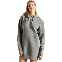 Superdry Vintage Logo Embroidered Long Sleeve Dress Gris XS Femme