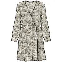 Replay W9563 Long Sleeve Short Dress Marron 2XS Femme