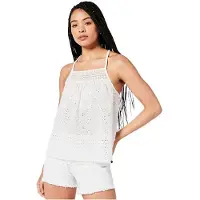 Superdry Vintage Woven Lace Sleeveless T-shirt Blanc S Femme