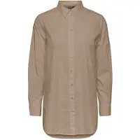 Pieces Jiva Long Sleeve Shirt Beige XL Femme