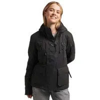 Superdry pour femme. W5011154A Ultimate SD-Wind Veste coupe-vent en microfibre Ultimate Noir (XS), Casuel, Polyester