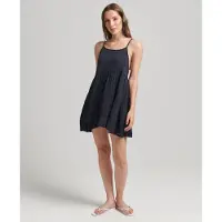 Superdry Vintage Mini Beach Cami Sleeveless Dress Noir L Femme