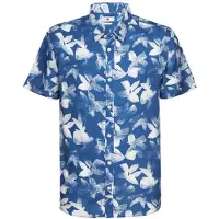 Petrol Industries 435 Aop Short Sleeve Shirt Bleu L Homme