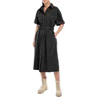 Replay W9009.000.84605g Short Sleeve Midi Dress Noir 2XS Femme