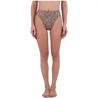 Hurley Max Leopard Moderate Tab Side Bikini Bottom Marron L Femme