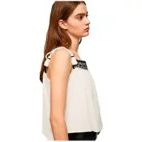 Pepe Jeans Beni Sleeveless Shirt Beige M Femme