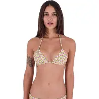 Hurley City Blockb Itsy Bitsy Bikini Top Beige M Femme