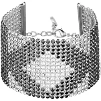 Karl Lagerfeld Bracelet - - KLASSIC 5512203 - Noir - Argent - Mousqueton en laiton