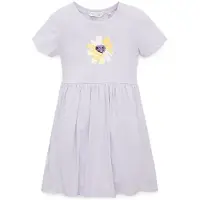 Tom Tailor Artwork Jersey Short Sleeve Dress Violet 92-98 cm Fille
