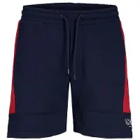 Jack & Jones Short de sport hommes JPSTDAN BLOKING 12228098 Rouge - M