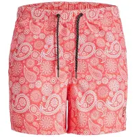 Jack & Jones Jpstfiji Paisley Swimming Shorts Rouge XL Homme