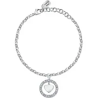 La Petite Story Bracelet Love Br Ss Crystal Hoop Heart 16+3 Cm