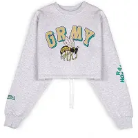 Grimey Hive Crop Heavyweight Sweatshirt Gris M Femme