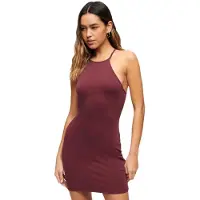 Superdry Femme Robe Courte en Jersey à dos Nageur Violet Taille: 36