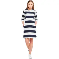 Sea Ranch Ronja Long Sleeve Midi Dress Blanc,Bleu XS Femme