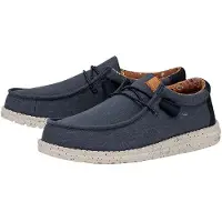 HEY DUDE Wally Washed Canvas Boat Shoes Bleu EU 44 Homme