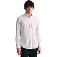 Gant pour homme. 3000140 Banker Stripe blue regular fit poplin shirt (XS), Bleu, Casuel, Coton, Manche longue
