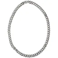Grimey Back At You Cuban Link Necklace Argenté