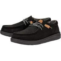 HEY DUDE Wally Grip Craft Leather Boat Shoes Noir EU 44 Homme