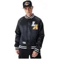 New Era Los Angeles Lakers Team Logo Satin Bomber Jacket Noir S Homme