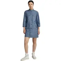 G-Star D24745-d186 Long Sleeve Short Dress Bleu XL Femme