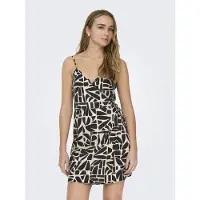 ONLY Dahlia Linen Sleeveless Short Dress Multicolore XL Femme
