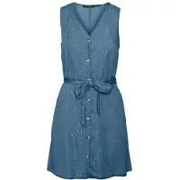Vero Moda Viviana Sl Sleeveless Short Dress Bleu L Femme