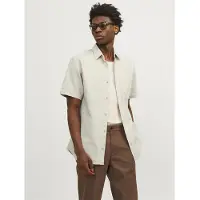 Jack & Jones Creek Wi 075 Short Sleeve Shirt Beige 2XL Homme