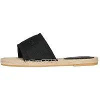 Superdry pour femme. WF310223A Espadrilles en toile noire (37), Tissu, Plat, Aucun, Casuel