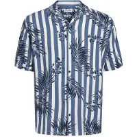 Jack & Jones Resort Short Sleeve Shirt Bleu M Homme