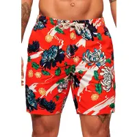 Superdry pour homme. M7110432A Bermuda rouge (L), Casuel, Coton