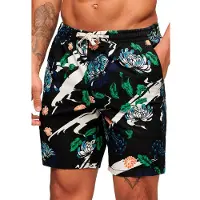 Superdry pour homme. M7110432A Bermuda noir (L), Casuel, Coton