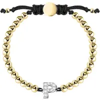 La Petite Story Boules Letter P Bracelet Doré Femme
