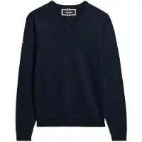 Superdry Merino V Neck Sweater Bleu S Homme