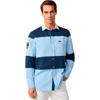 Faconnable Fm310809 Long Sleeve Shirt Bleu L Homme