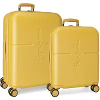 Joumma Bags PEPE JEANS Highlight Ocre, Set de valises de voyage ABS de luxe 70cm/55cm, 7689523