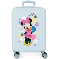 Disney pour fille. 2051423 Valise rigide de taille cabine Enjoy Minnie Heart 32L bleu -34x55x20cm (OSFA), Casuel, ABS/Polycarbonate, mo