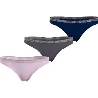 Tommy Hilfiger Logo Lace Thong 3 Units Multicolore S Femme