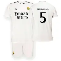 Real Madrid 24/25 Bellingham Home Short Sleeve Junior Set Blanc 4 Years Enfants