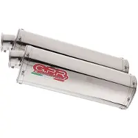 Gpr Exhaust Systems Trioval Dual Yamaha Fjr 1300 01-05 Homologated Slip On Muffler Argenté Homologated